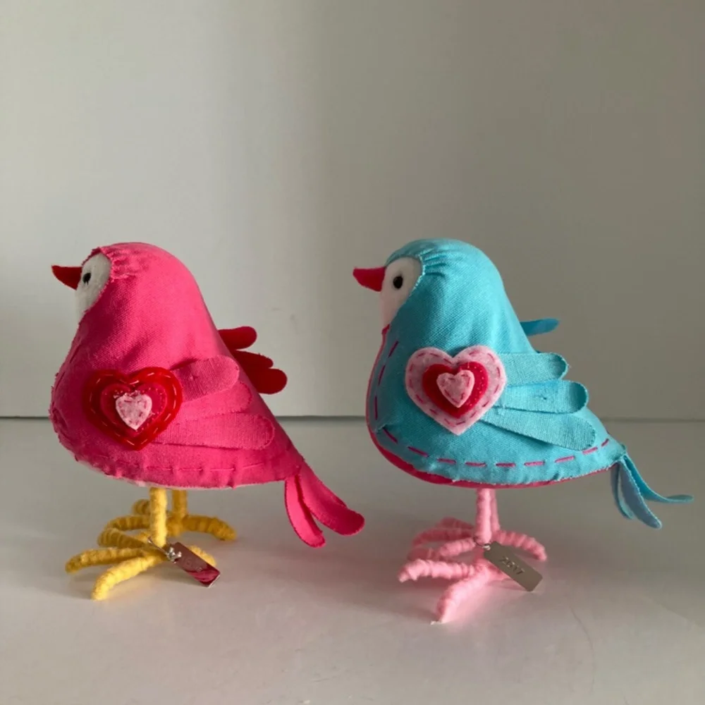 Target Spritz Featherly Friends Birds Rosie George Set of 2 Valentine's Day 2017
